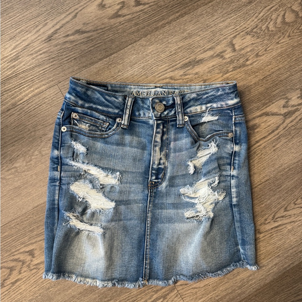 American Eagle Outfitters Blue Mini Pencil Skirt